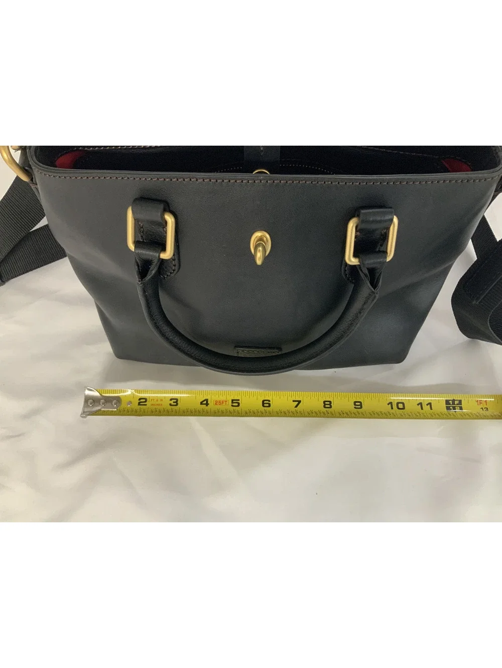 DOONEY AND BOURKE LEATHER SATCHEL-ADJUSTABLE STRAP